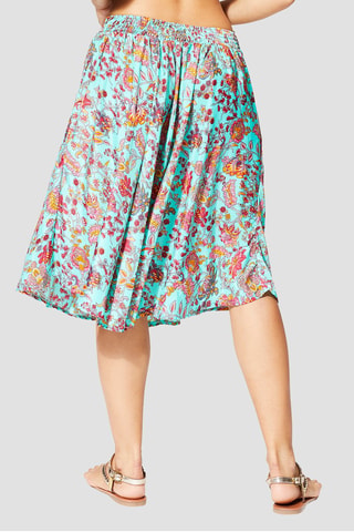Jupe - Turquoise, rose et jaune