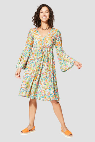 Robe - Bleu, vert et orange