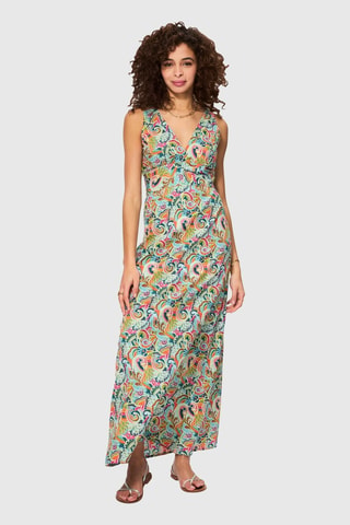 Robe longue - Bleu et vert