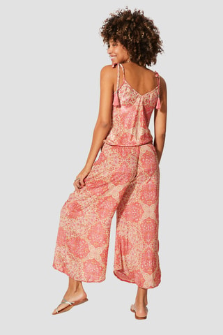 Combinaison - Rose, beige clair et jaune