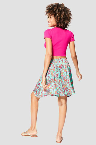 Jupe - Turquoise, rose et jaune