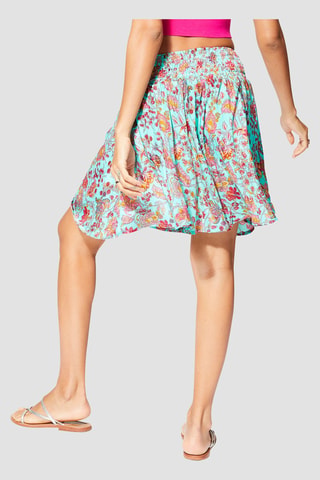 Jupe - Turquoise, rose et jaune