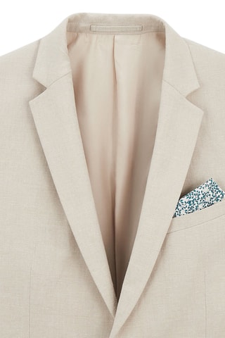 Pañuelo para bolsillo de traje - Crudo y turquesa