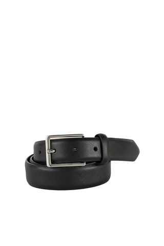 Cinturón de piel de serraje - Negro