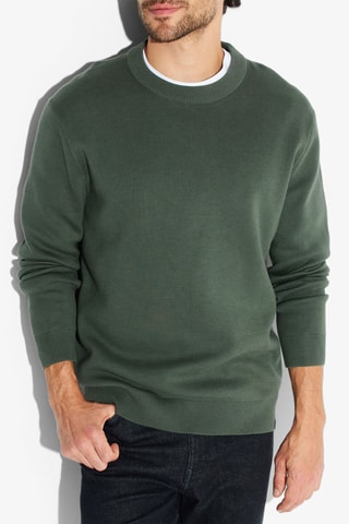 Jersey de algodón orgánico - Verde oscuro
