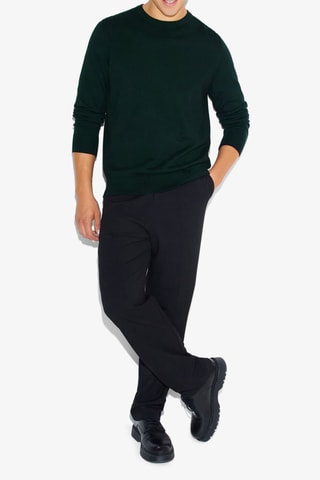 Jersey de algodón orgánico - Negro