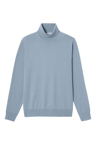 Jersey de algodón orgánico - Celeste