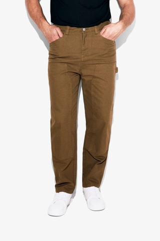 Pantalón ancho - Beige