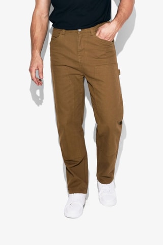 Pantalón ancho - Beige