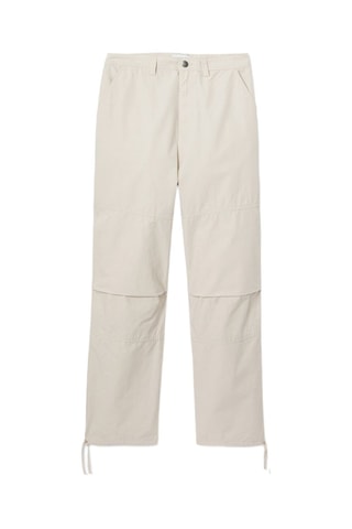 Pantalón ancho - Beige claro