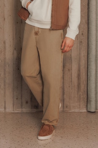Pantalón ancho - Camel