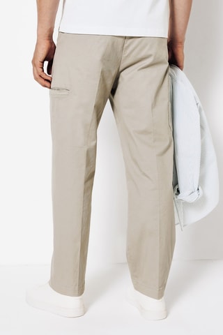 Pantalón recto - Beige