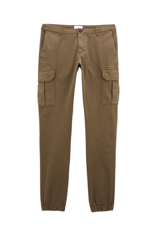 Pantalón cargo slim fit - Beige