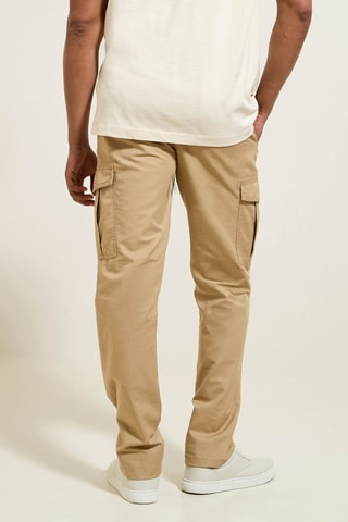 Pantalón cargo recto - Beige