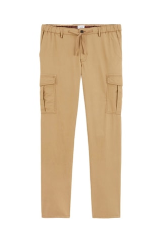 Pantalón cargo recto - Beige
