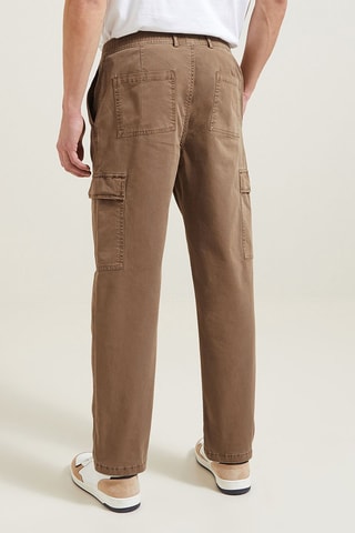 Pantalón cargo loose - Beige