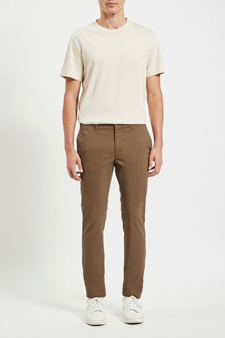 Pantalón chino slim fit - Camel - Largo 34
