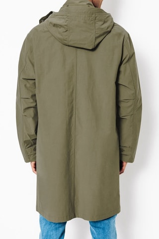 Parka con capucha - Verde claro