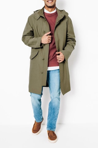 Parka con capucha - Verde claro