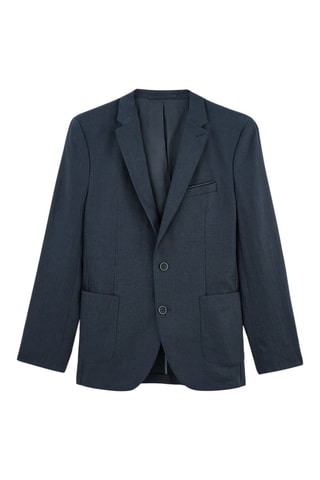 Chaqueta de lino - Azul