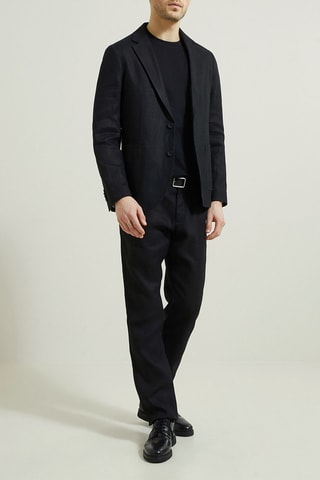 Chaqueta de lino - Negro