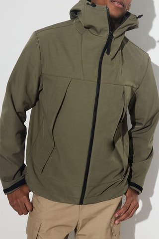 Chaqueta con capucha - Caqui
