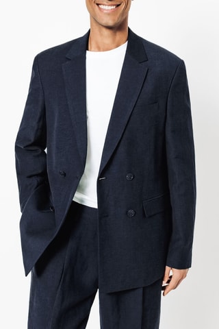 Chaqueta de lino - Azul noche