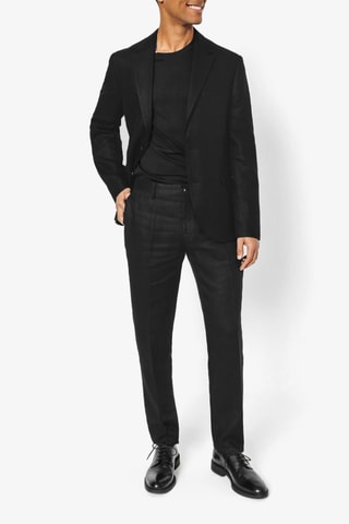 Chaqueta de traje de lino - Negro