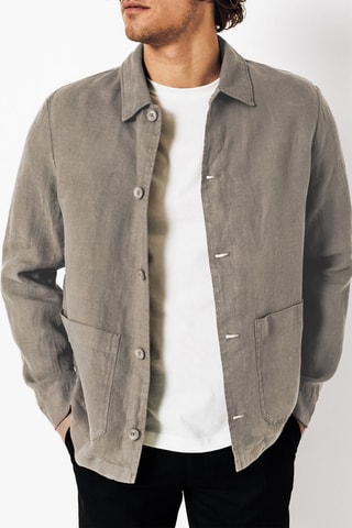 Chaqueta de lino - Beige