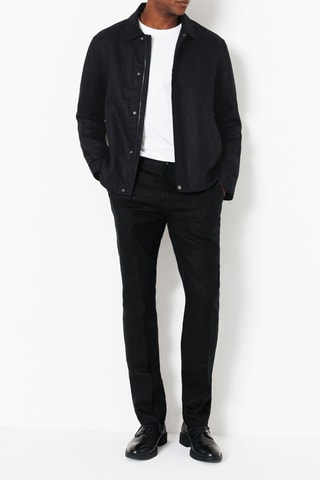 Chaqueta de lino - Negro