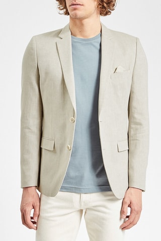 Chaqueta de lino - Beige