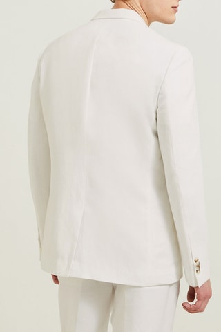 Chaqueta de traje de lino - Blanco