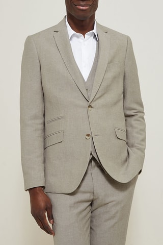 Chaqueta de traje de lino - Beige