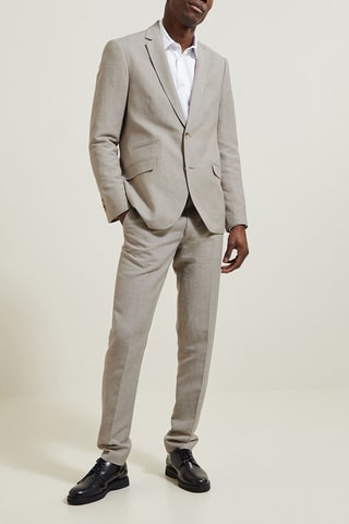 Chaqueta de traje de lino - Beige