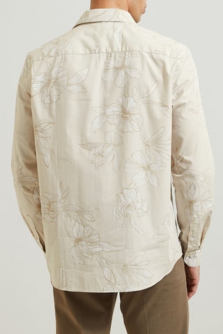 Camisa slim fit - Hueso