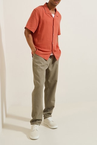 Camisa regular fit hawaiana - Naranja
