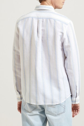 Camisa regular fit de lino - Amarillo