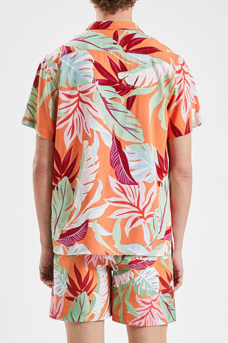 Camisa regular fit hawaiana - Naranja