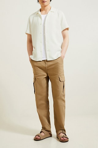 Camisa corta regular fit - Blanco