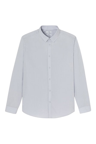 Camisa regular fit de algodón orgánico - Celeste