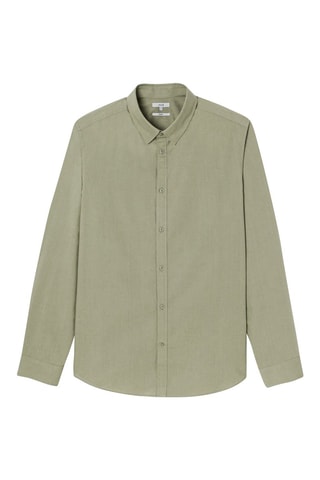 Camisa regular fit de algodón orgánico - Verde claro