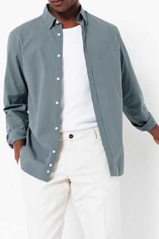 Camisa slim fit - Verde oscuro