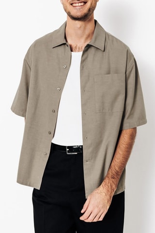 Camisa boxy fit - Beige