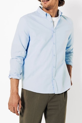 Camisa regular fit - Celeste