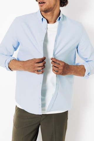 Camisa regular fit - Celeste