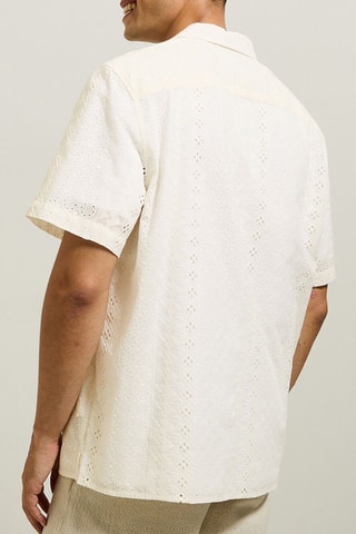 Camisa corta regular fit - Crudo