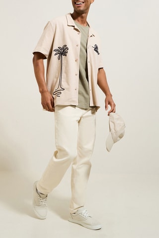 Camisa regular fit - Hueso
