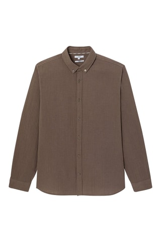 Camisa regular fit - Marrón