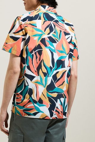 Camisa hawaiana regular fit - Naranja
