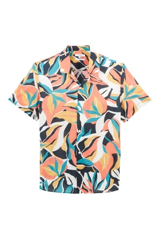 Camisa hawaiana regular fit - Naranja